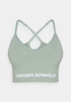 VANISH SEAMLESS LOW - Lengvai krūtinę prilaikanti sportinė liemenėlė - silica green/white