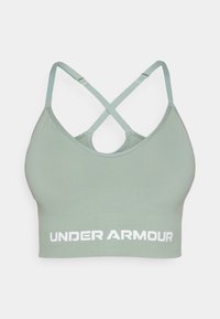 Under Armour VANISH SEAMLESS LOW - Light support sports bra - silica green/white