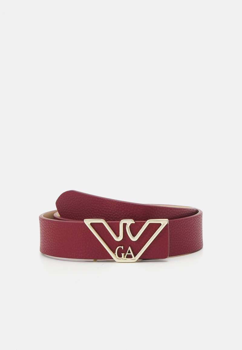 Emporio Armani PLATE BELT - Cinto - vino