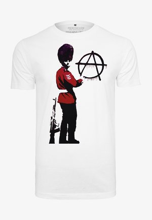 BANKSY ANARCHY - T-shirt con stampa - white