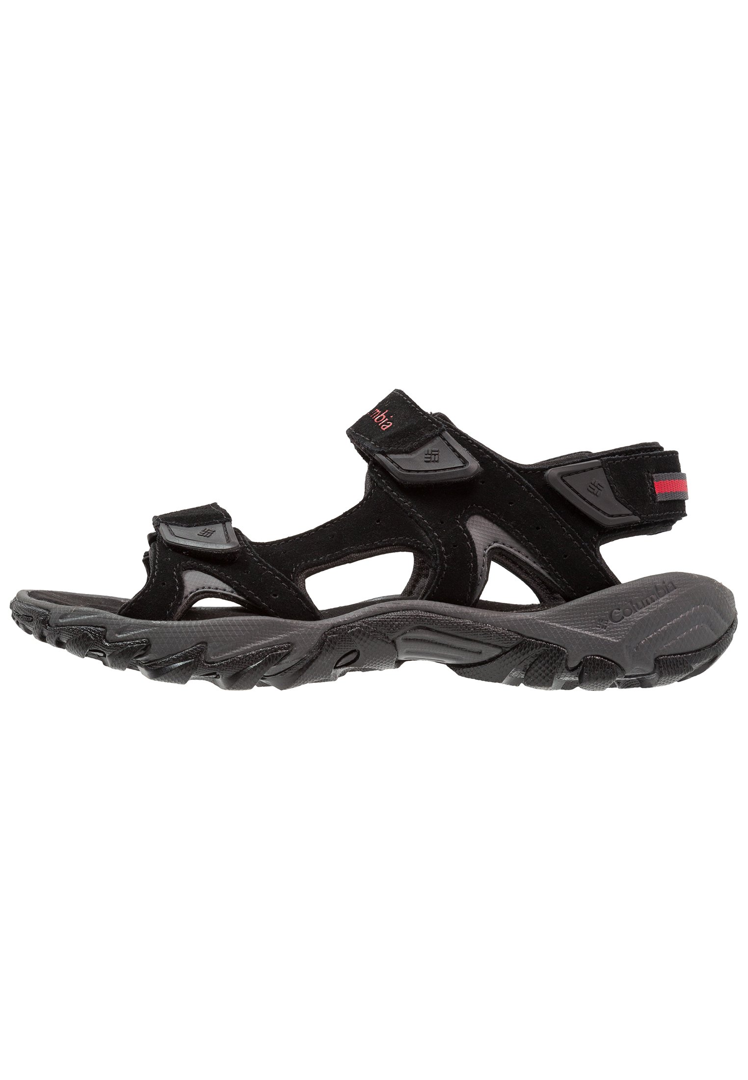 Columbia SANTIAM 3 STRAP - Trekkingsandale - black/mountain red/schwarz