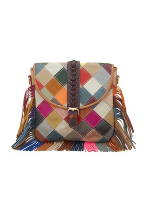 MESSENGER - Cross body bag - grey multicolor