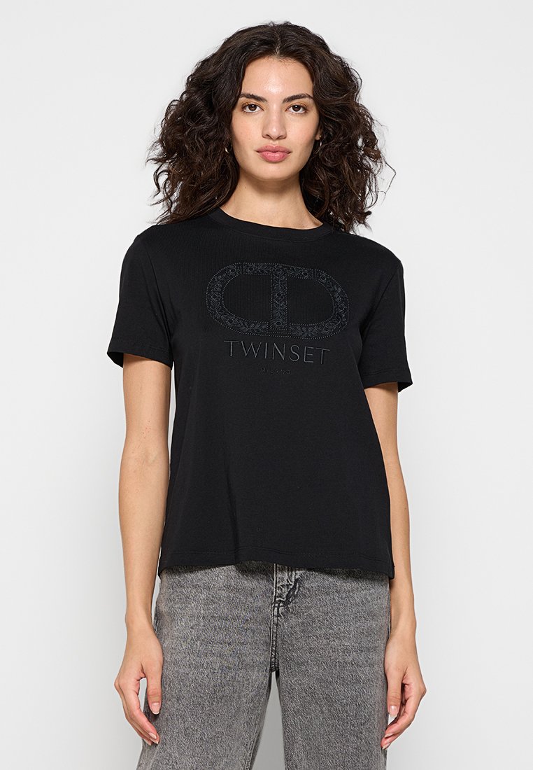 TWINSET T-shirt basic zwart TWINSET T-shirt basic zwart