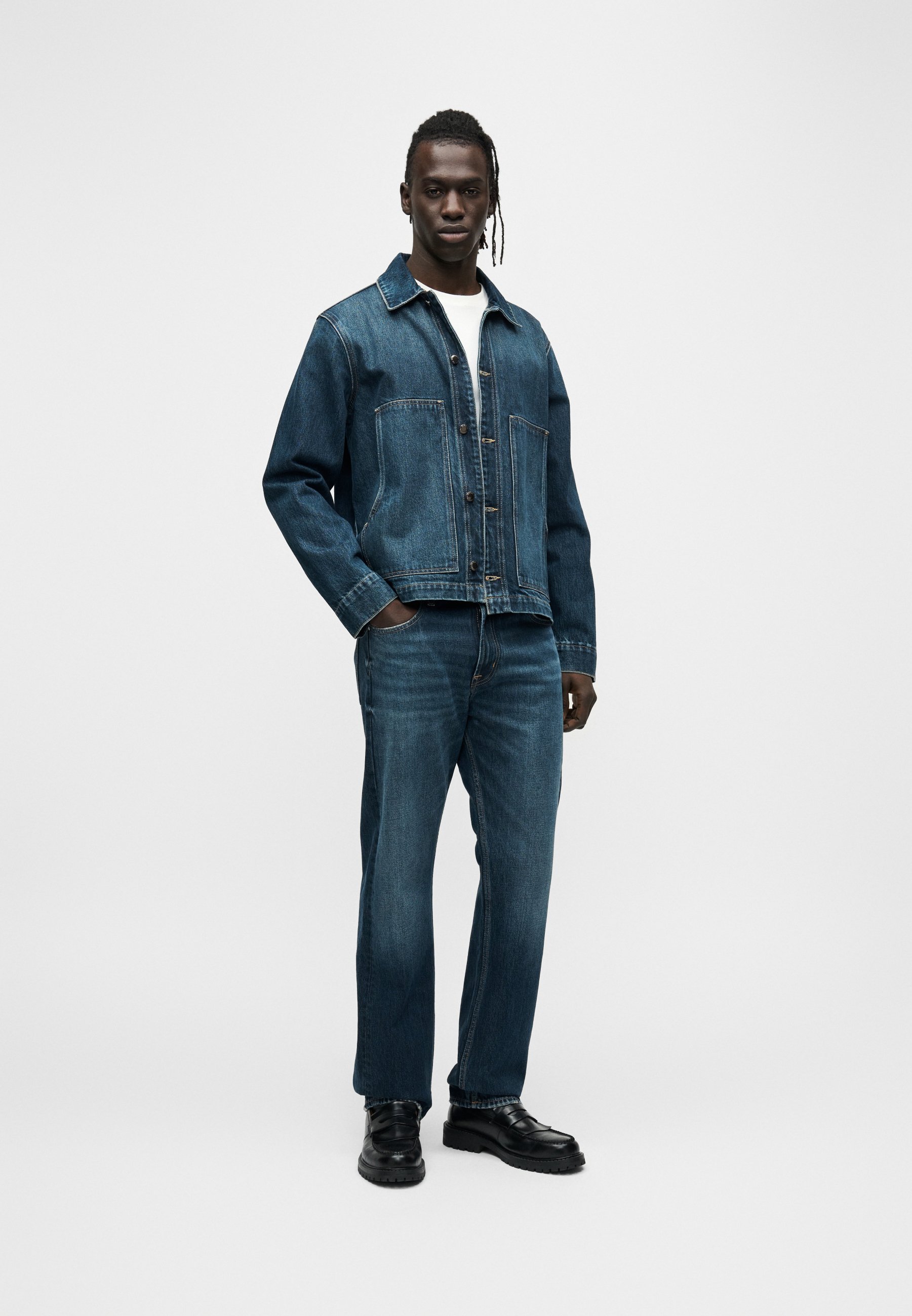7 for all mankind Denim jacket - brave/dark-blue denim - Zalando.co.uk