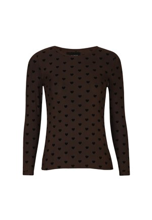 Liberté Essentiel, T-shirt à manches longues - dark brown heart