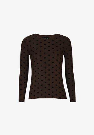 Liberté Essentiel, T-shirt à manches longues - dark brown heart