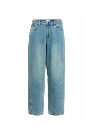 Object, OBJMIU ZOE MW BARREL ANKLE JEANS NOOS - Jean boyfriend - light blue denim