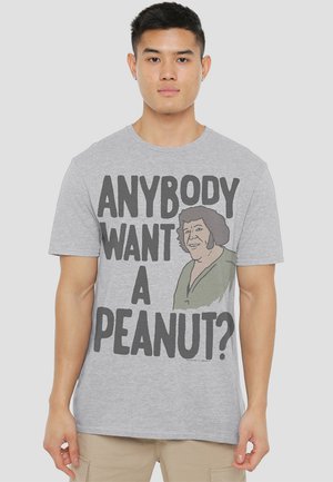 T-Shirt print - mottled light grey