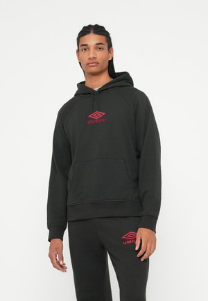ICONIC HOODIE - Hættetrøje - black/chili pepper