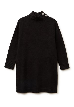 SHORT - Pletené šaty - black