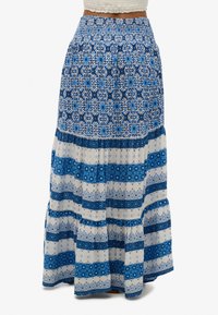 Superdry & Co PRINTED  - Gonna lunga - tala tile border blue