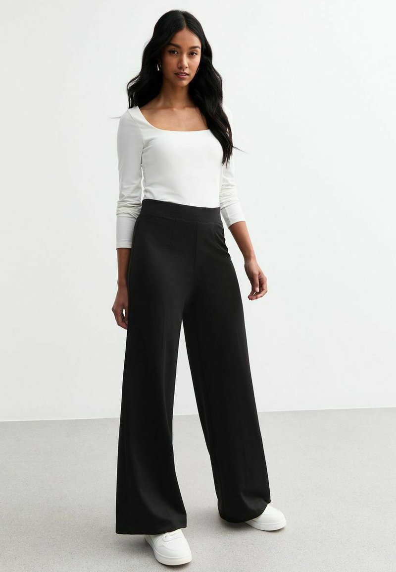 New Look WIDE LEG TAILORED - Broek - black