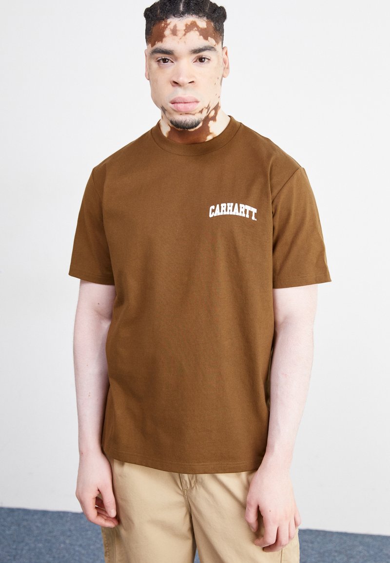 Carhartt WIP UNIVERSITY SCRIPT - Majica kratkih rukava s printom - lumber/white