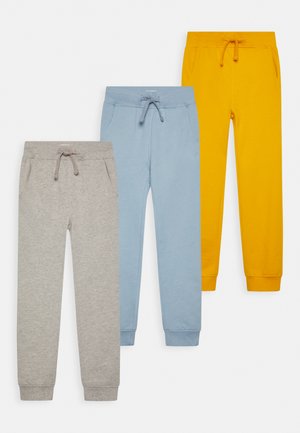 3 PACK BASIC BOYS SWEATPANTS - Spodnie treningowe - grey, ochre, blue