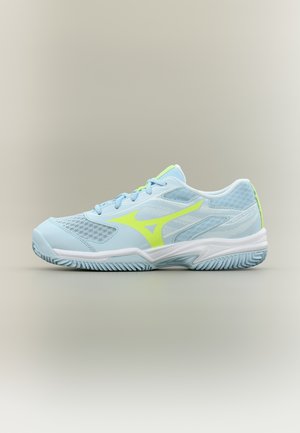 Mizuno BREAK SHOT 5 JR UNISEX - Παπούτσια τένις για πολλαπλές επιφάνειες - ice water/lightning yellow/ancient water