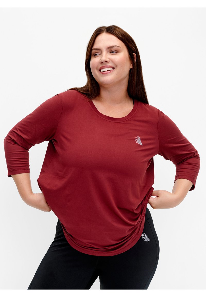 Active by Zizzi WORKOUT  - Langarmshirt - cordovan