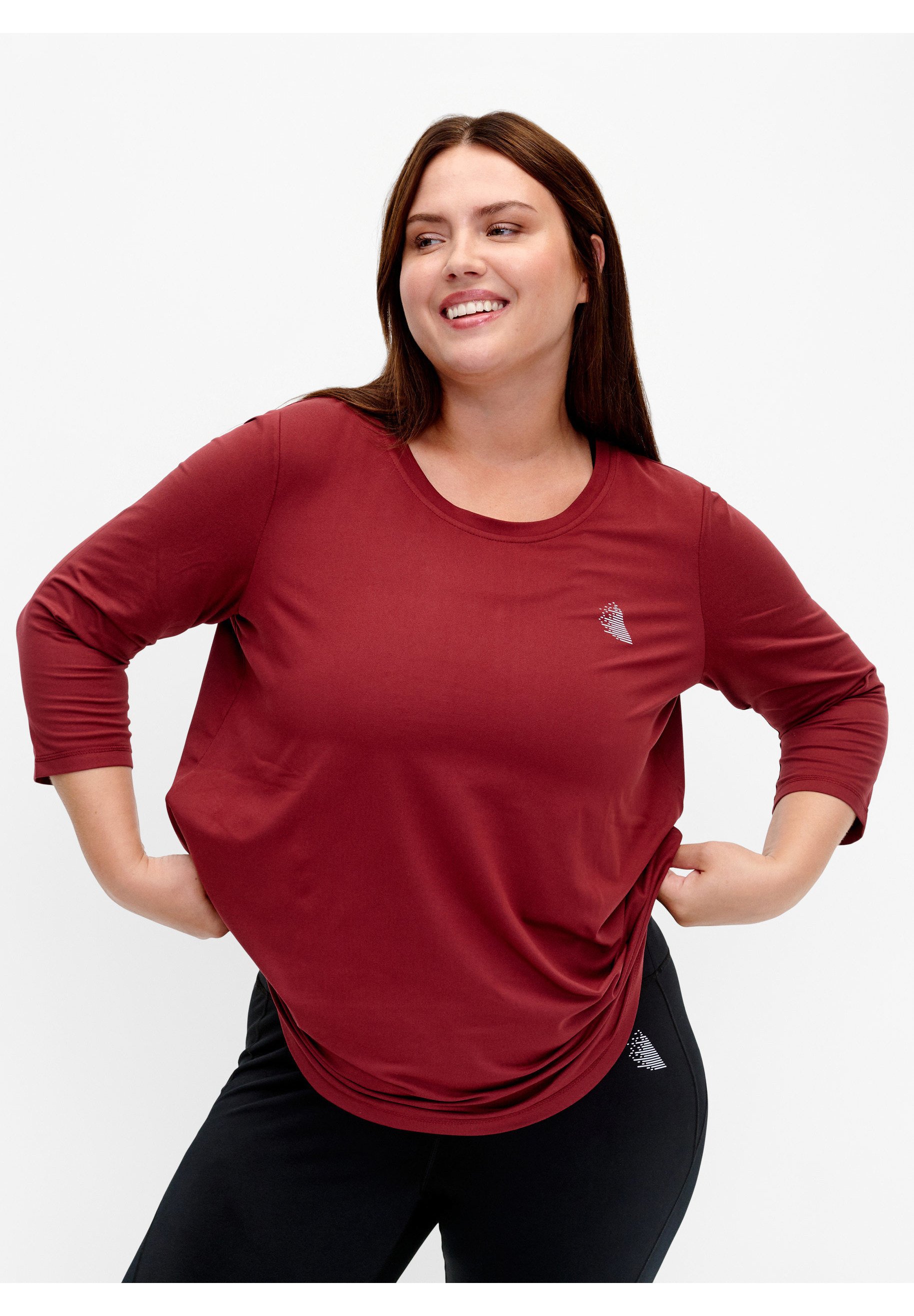 Active By Zizzi WORKOUT Pitk hihainen Paita Cordovan punainen Active By Zizzi WORKOUT Pitk hihainen Paita Cordovan punainen