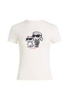 IKON SLEEP TEE - Pyjamasöverdel - cannoli cream