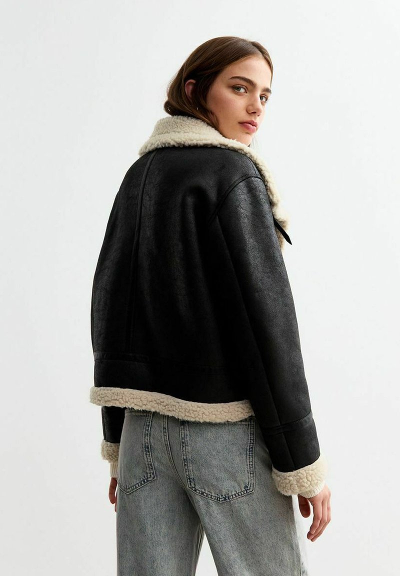 Veste Effet Cuir Noir NEW LOOK - Taille 36 - Légère Et Superbe - Neuf Avec étiquettes