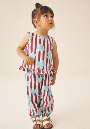 Next, REGULAR FIT - TOP & CUFFED TROUSERS SET  . - Bluse - chocolate brown floral stripe