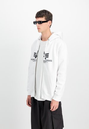 Alpha Industries BASIC ZIP - Tröja med dragkedja - white