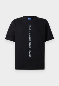 RELAXED VERTICAL LOGO TEE - Marškinėliai su spaudiniu - black