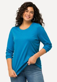 Ulla Popken COL ROND - Langarmshirt - light blue