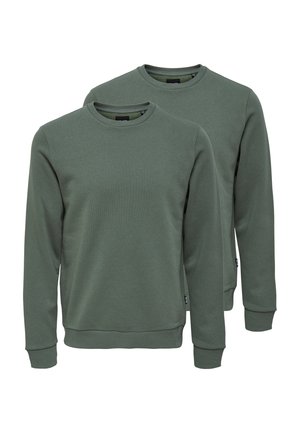 2ER PACK  - Sweatshirt - grün