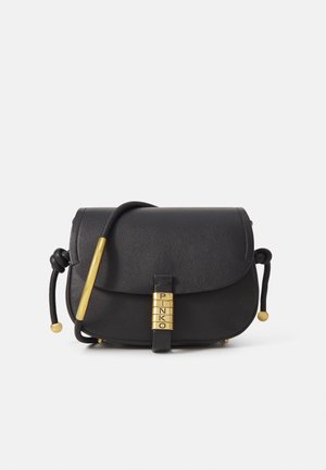 SADDLE MINI - Cross body bag - nero/antique gold