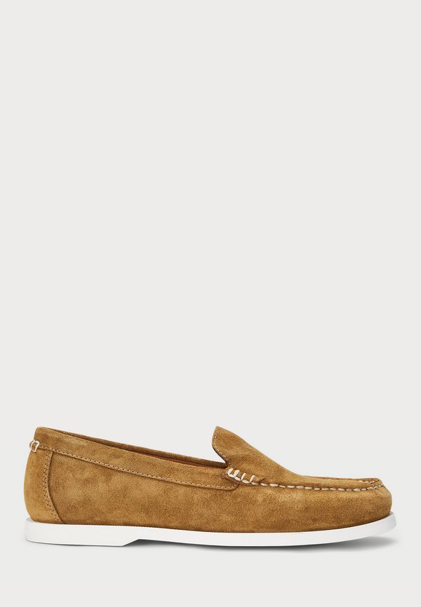 MERTON SUEDE VENETIAN LOAFER - Slip-ons - cognac