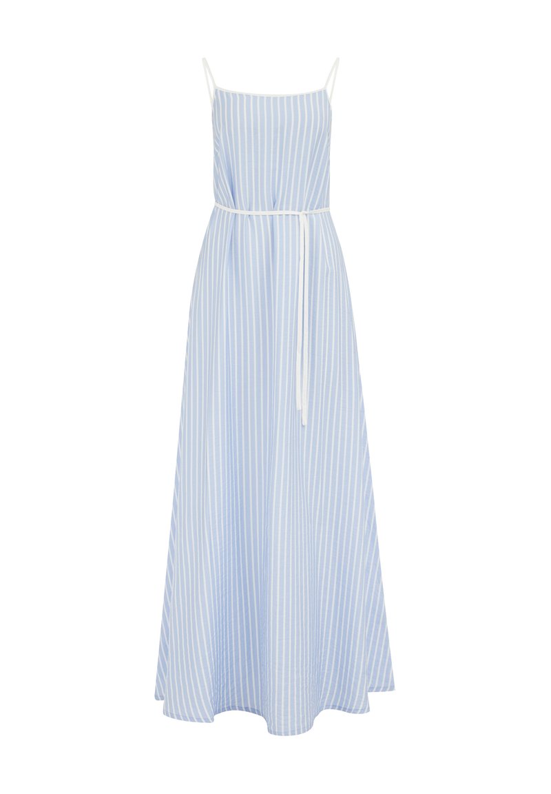 WE Fashion Maxi-jurk lichtblauw