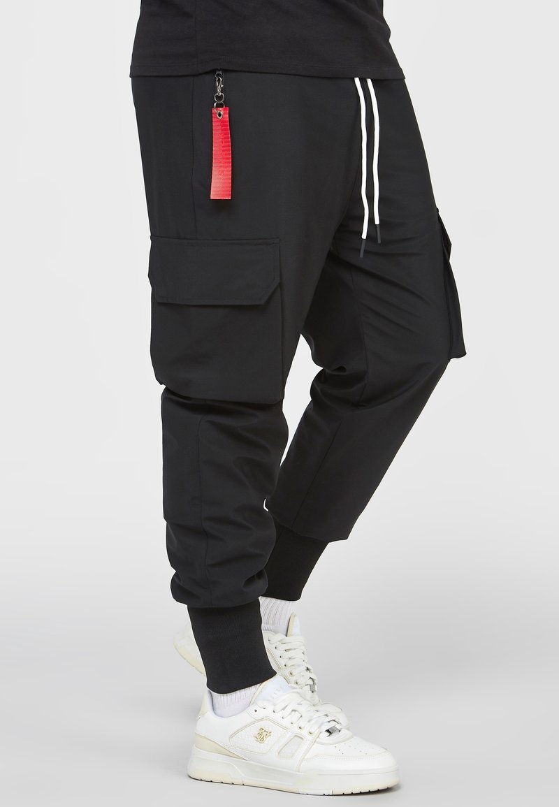 SIKSILK Cargobyxor - black