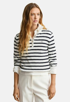 STRIPED  - Strickpullover - eggshell
