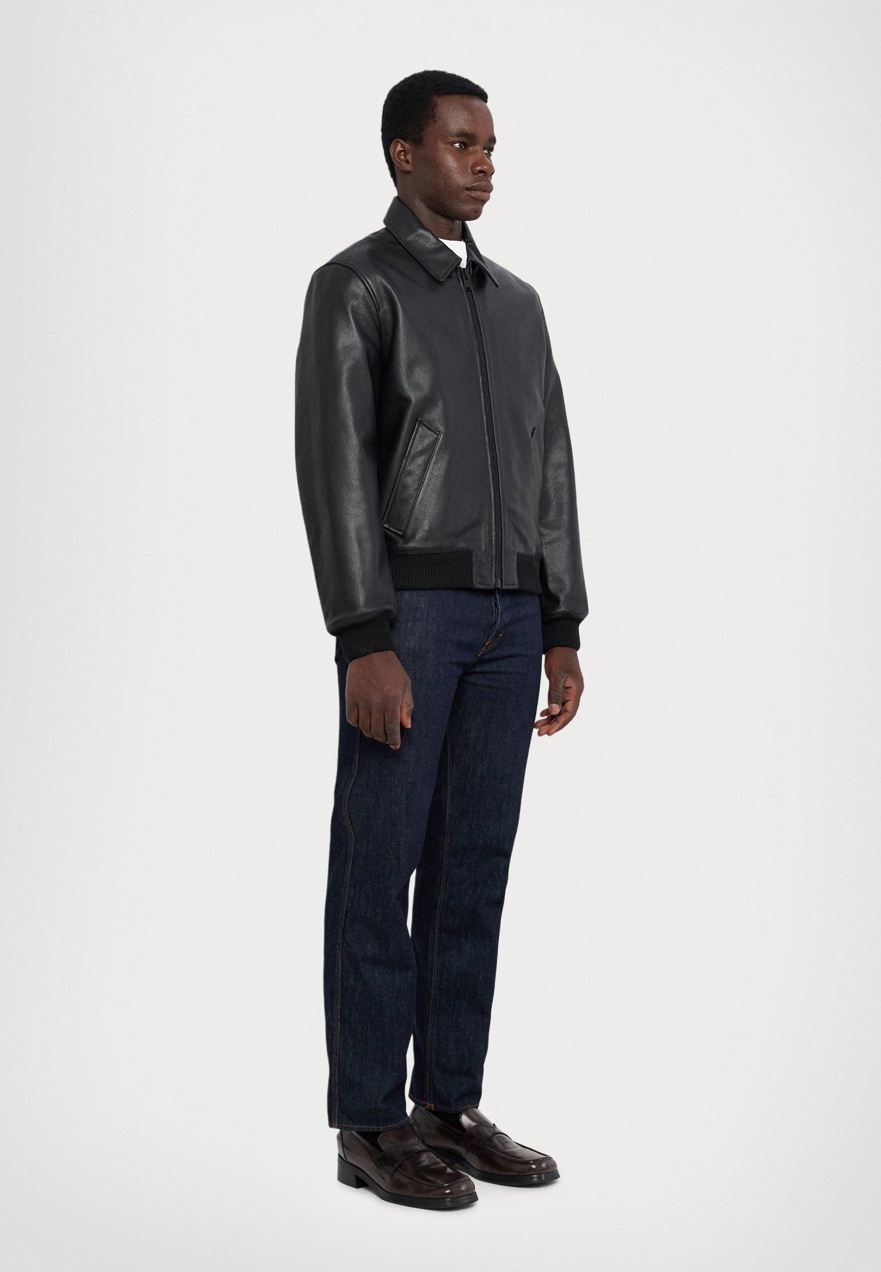 Zadig & Voltaire MATE GRAINED - Leather jacket - noir/black - Zalando