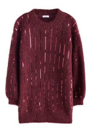 Gebreide jurk - burgundy red