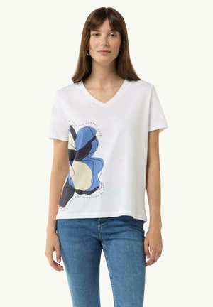 comma casual identity Print T-shirt - weiß