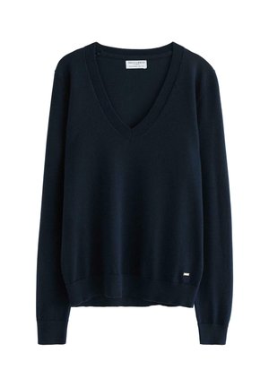 Stickad tröja - navy