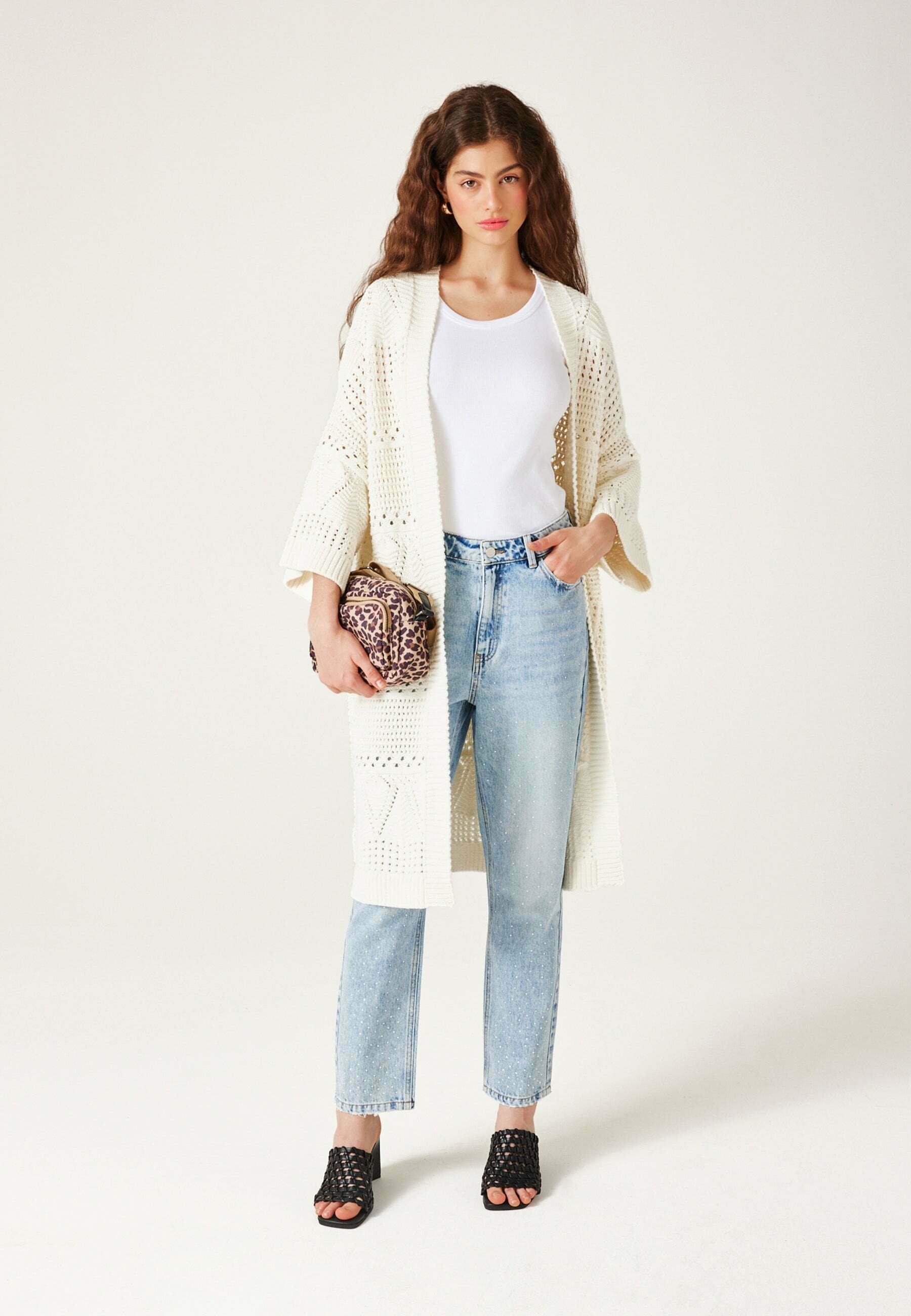 Kimono Gilet Long Femme Promod Veste Kimono Vetements Femme