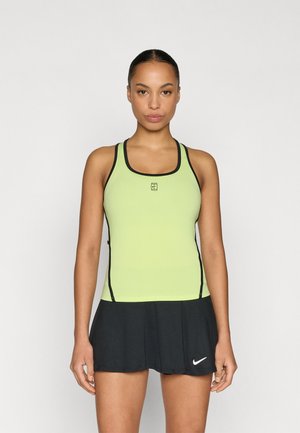 NIKECOURT ADVANTAGE TANK NOVELTY - Top - light lemon twist/black