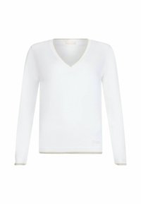 V-NECK - Pullover - white