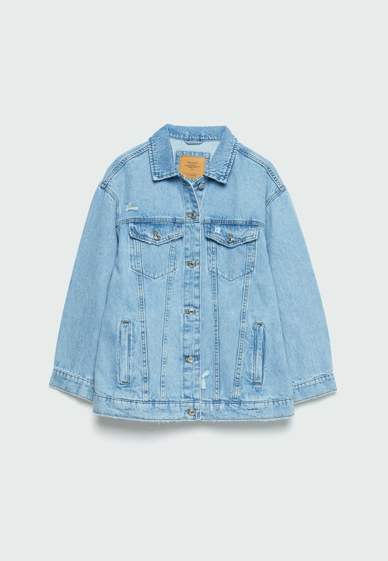 Damen Leichte Jacken | Stradivarius OVERSIZE Jeansjacke light blue/hellblau - AI82823 Damen Leichte Jacken | Stradivarius OVERSIZE Jeansjacke light blue/hellblau - AI82823