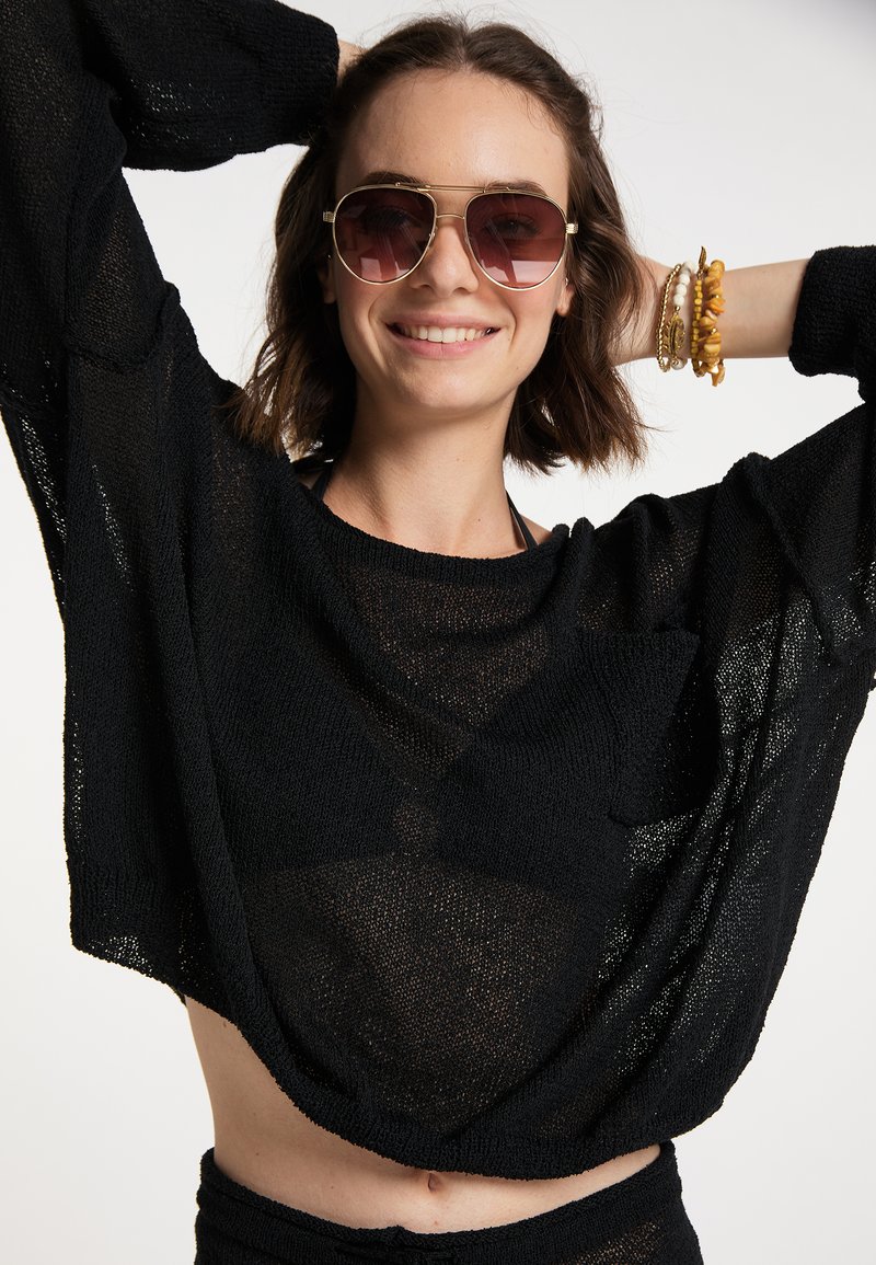 Damen Kleider | IZIA IZIA MAHISHA Strickpullover schwarz/anthrazit - XF10011 Damen Kleider | IZIA IZIA MAHISHA Strickpullover schwarz/anthrazit - XF10011