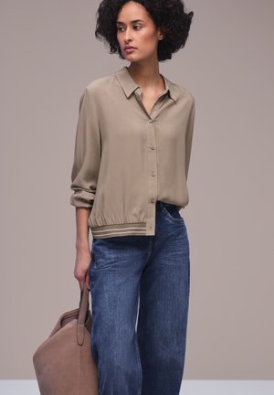 Street One MIT COLLEGEDETAILS - Skjortebluser - braun