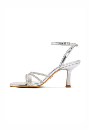 High heeled sandals - silver