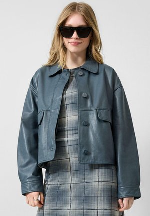 QS, OUTDOOR-JACKE - Veste en cuir - dunkelgrau