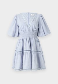 ELVIRA V NECK MINI DRESS - Denné šaty - dusty blue