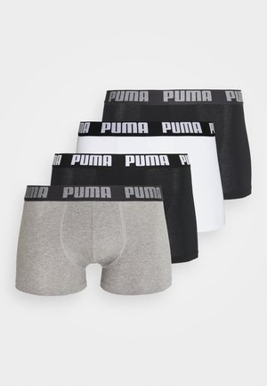 Puma 4 PACK - Kurze Boxershorts - white/grey melange