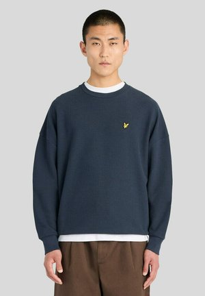 Lyle & Scott, LYLE & SCOTT MID LAYERS GEO RIB CREWNECK SWEATSHIRT - Sweatshirt - z dark navy