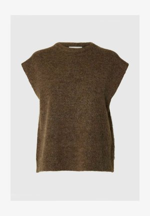 Selected, SLWLULU SL KNIT VEST NOOS - T-shirts basic - dachshund