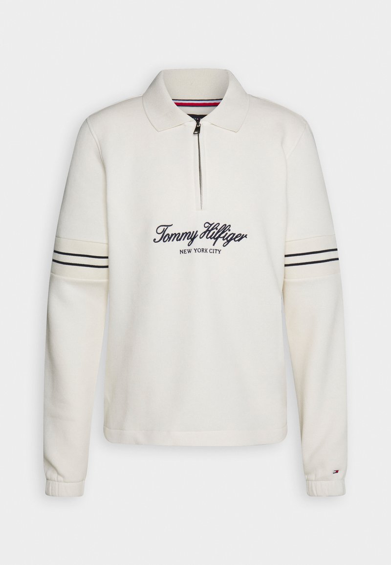Tommy Hilfiger MIXED TYPE POPOVER - Sweatshirt - ivory/off-white -  Zalando.co.uk